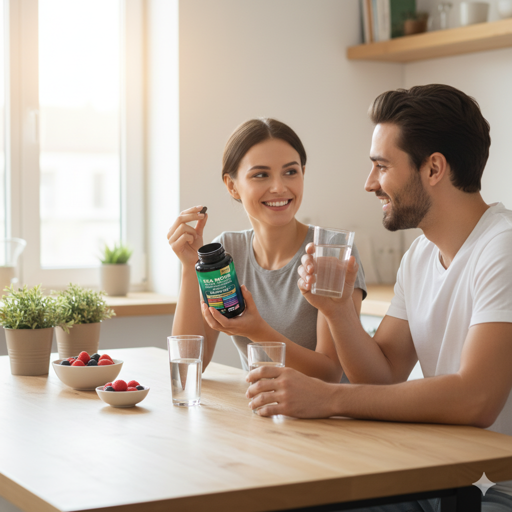 Más energía, mejor ánimo y un cuerpo equilibrado — todo en un solo suplemento 8 en 1
